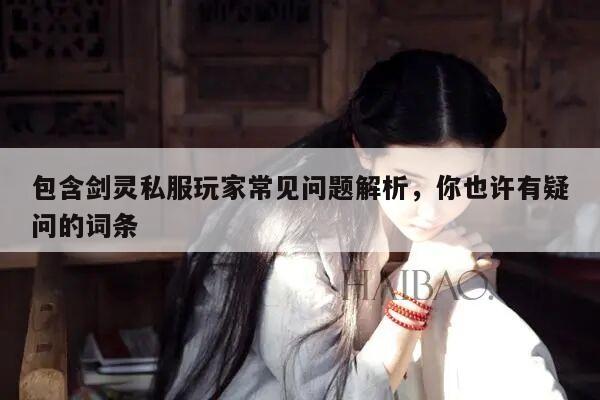 包含剑灵私服玩家常见问题解析，你也许有疑问的词条