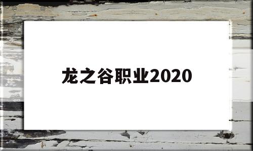 龙之谷职业2020